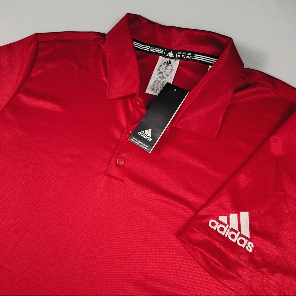 Adidas Aeroready Golf Polo Shirt Men's XL Red NWT Travel Casual Beach S/S Collar